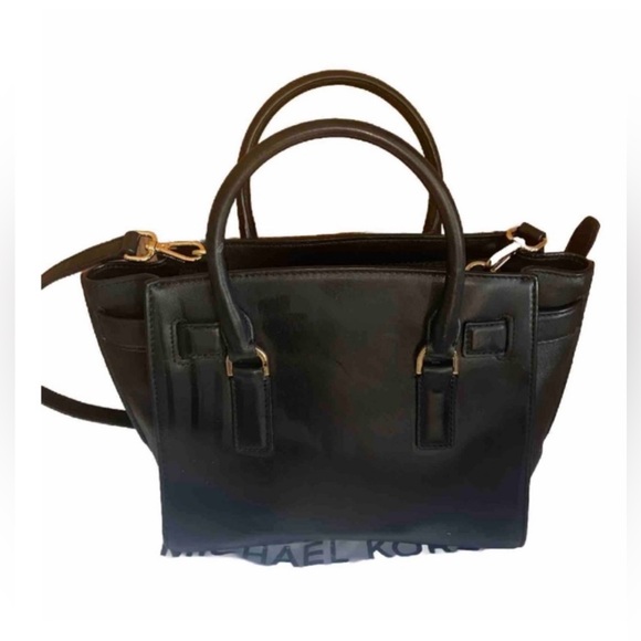 Michael Kors Hamilton Camouflage Acid Yellow Haircalf & Leather Shoulder Bag GUC - Picture 5 of 11